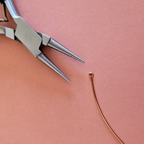 Margot Potter's Falloween Bracelet  - , Contemporary Wire Jewelry, Dapping, Dapping Jewelry, Findings, Clasps, Components, Wire Wrapping, Wrapping, Wire Wrapping Jewelry,  form a small loop at the end    